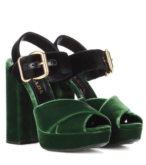 prada green velvet|prada shoes for women.